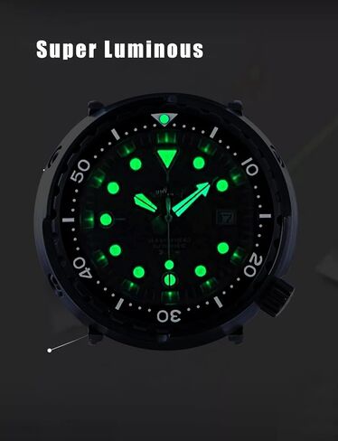 ساعات تكتيكية FROG Heimdallr للرجال، NH35A أوتوماتيكية 200 متر غواص ساعات كريستال ياقوتي للرجال ساعة يد مضيئة ذاتية اللف، قرص 47 ملم in Kuwait