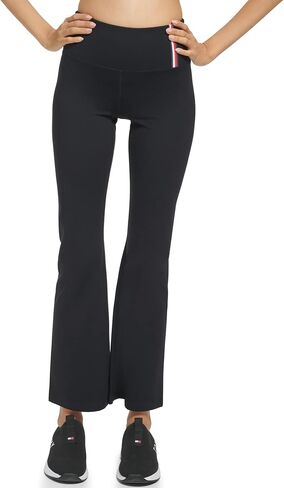 Tommy Hilfiger Women's Compression Flare Bottom Reflective Global Stripe Legging in Saudi Arabia