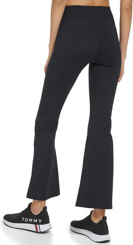 Tommy Hilfiger Women's Compression Flare Bottom Reflective Global Stripe Legging in Saudi Arabia