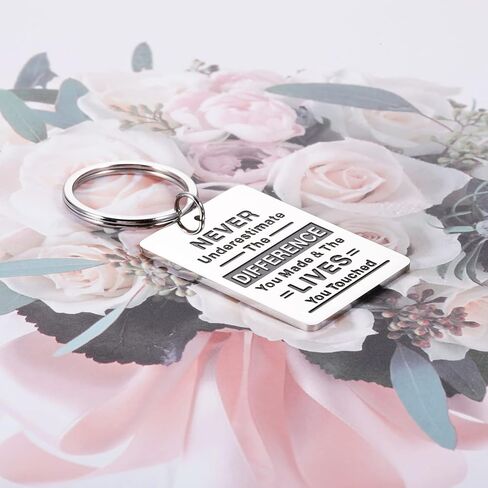 Thank You Christmas Gifts for Coworker Employee Teacher Appreciation Inspirational Keychain for Women Men Going Away from Boss Colleague Goodbye Farewell Office Retirement Gift for Friends Jewelry in Kuwait