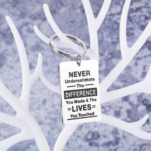 Thank You Christmas Gifts for Coworker Employee Teacher Appreciation Inspirational Keychain for Women Men Going Away from Boss Colleague Goodbye Farewell Office Retirement Gift for Friends Jewelry in Kuwait