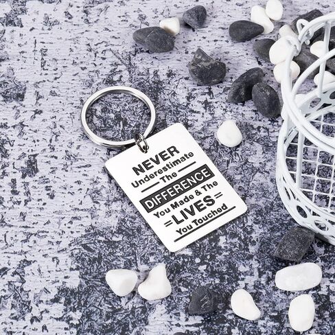 Thank You Christmas Gifts for Coworker Employee Teacher Appreciation Inspirational Keychain for Women Men Going Away from Boss Colleague Goodbye Farewell Office Retirement Gift for Friends Jewelry in Kuwait
