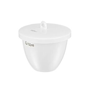 uxcell Porcelain Crucible Cup 150ml with Lid for Foundry Melting Casting Refining