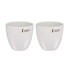 uxcell Porcelain Crucible Cup 100ml for Foundry Melting Casting Refining 2pcs