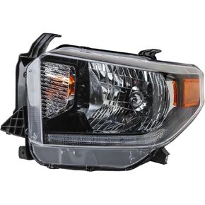 TRQ Left Headlight Assembly Drivers Side Compatible with 2018 Toyota Tundra TO2502260