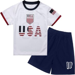 Xuomuen Argentina Boys Youth Kids Soccer Jersey&Shorts Baby Soccer Jersey Outfits Toddler Football Uniform