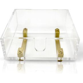 حامل مناديل كوكتيل أكريليك مصمم بدقة مقاس 5x5 بوصة لحامل مناديل البار - حامل مناديل موفر للمساحة وحامل مناديل مربع للطاولة - حامل مناديل كوكتيل للمناديل الورقية in Kuwait