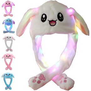 AIYUENCICI مضحك القطيفة قبعة الأرنب الأذن تتحرك القفز القبعات لطيف الأرنب قبعة قبعة للنساء الفتيات تأثيري حزب عطلة in Kuwait