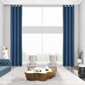 MASWOND Extra Long Curtains 12-20 Feet for High Ceiling - Room Darkening Wrinkle-Free Privacy Drapes with Grommet Top for 2 Story Living Room, Loft (Pack of 1, Grey, 50" W x 216" L)
