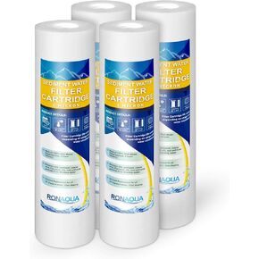 خرطوشة فلتر مياه رواسب 5M-4PK 5 ميكرون متوافقة جيدًا مع P5، AP110، WFPFC5002، CFS110، RS14، WHKF-GD05، 4 عبوات