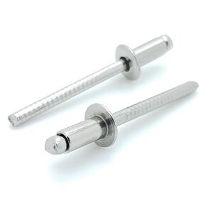 100 Qty 304 Stainless Steel Blind Rivets (#6-3) 3/16" Diameter x 3/16" Grip (BCP177)