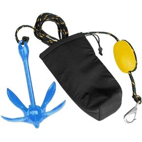 XIALUO Marine Kayak Anchor Kits 7 lb Folding Anchor Accessories with 50 ft Rope for Fishing Kayaks, Canoe, Jet Ski, SUP Paddle Board and Small Boats