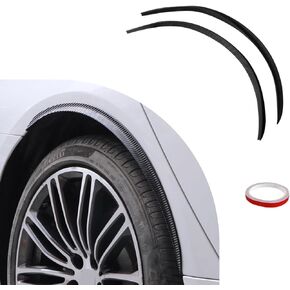 Augeny 4PCS Car Fender Trim Strip, Carbon Fiber Arch Anti-Scratch Wheel Header Protection Pad, Universal Curved Anti-Collision Wheels Lip Strip, Car Protection Decor Accessories