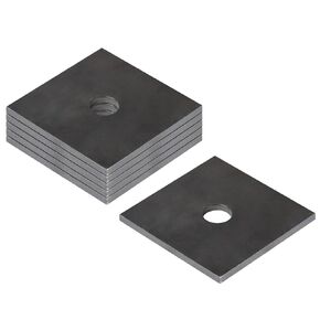 6 PCS 3/4" (ID) x 4" x 4" Heavy Duty Square Plate Washers for 3/4" Bolt, Plain Finish Square Flat Washers Bearing Plate Fastener, 5.8mm Thickness