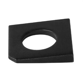 20 Pcs Accept for 1"Bolt Beveled Square Washers in Plain Low Carbon Steel,2"x 2" Wedge Shaped Washers for Shim Leveling,Thickness: 3~7.5mm(1:6.5 Slope)
