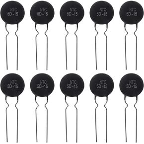 Scicalife NTC Thermistors 20pcs NTC 5D-15 Ametherm Thermal Resistors Inrush Current Limiter Equipment - Black