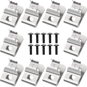 10PCS Belt Clips for Dewalt, Anglecai Drill Tool Clips Hook Kit 304 Stainless Steel Drill Belt Clips with Screws for Dewalt N268241 Fit for 20V Power Tools DCD980 DCD780B DCD785X DCD791D2 DCD795D2