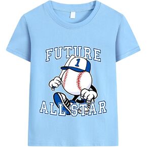 Boys Sport T-Shirt Balls Toddler Baseball Basketball Soccer Football Tee Funny Design Clothes 2-7 Years