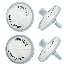 Hydrophilic PTFE Syringe Filters 25mm Diameter 0.45μm Pore Size for Laboratory Filtration by Finetech (Pack of 20) Made in Taiwan (PTFE Hydrophilic 25mm 0.45um, 20)