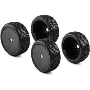 4pcs 17mm Tires and Hard Dish Wheels with Drive Hex Adapters for 1/8 Buggy RC Racing Car Kyosho Tamiya Redcat HPI Traxxas AE Losi TLR HSP 94762 94081