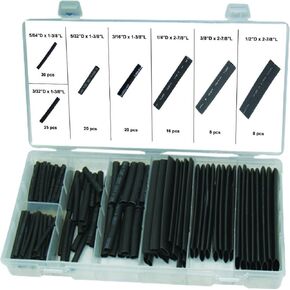 Swordfish 61050-127PC 2:1 Heat Shrink Wire Wrap Cable Sleeve Tubing Assortment