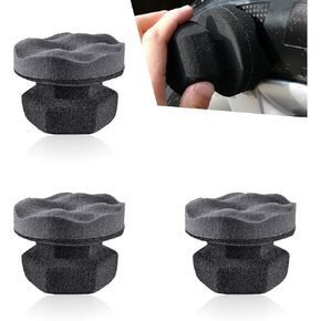 leediga 3 Pack Car Tire Shine Applicator, Soft Reusable Vehicle Detail Cleaning Sponge, Universal Durable Portable Large Automotive Foam Sponge Replacements for Truck SUV Car (Gray) in Saudi Arabia