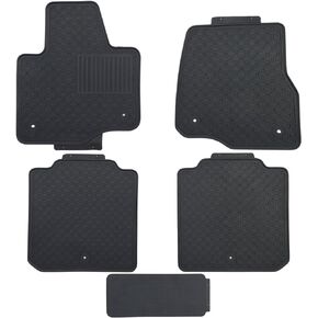 Custom-fit for 2018-2024 Ford Expedition/Max | 2018-2024 Lincoln Navigator/L Premium All-Weather Rubber Floor Mats and Liners Front and 2nd Row Heavy Duty Set (Black)