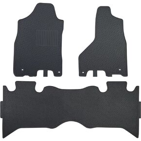 Custom-Fit 2013-2018 Dodge Ram 1500/2500/3500 Crew Cab, 2019-2023 Ram 1500 Classic Crew Cab 1st & 2nd Row Black All Weather Protection
