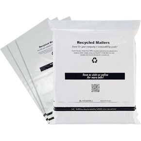 Bloomwill Recyclable Poly Mailers Shipping Bags 14.5"x19" - Eco-Friendly Mailers Shipping Envelopes - Self-Adhesing Strong Packaging Bags - 100 Pieces Large Shipping Bags