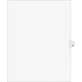 Avery Individual Legal Exhibit Dividers, Avery Style, 14, Side Tab, 8.5 x 11 inches, Pack of 25 (11924)