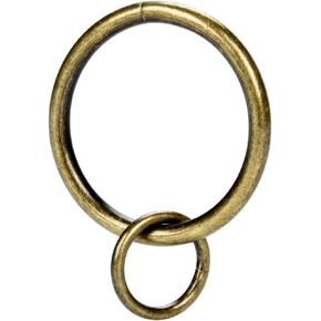 Loop Eyelet Curtain Ring for Drapery 1.7" Ring for Panel Pin Hooks,1.4"Inner Diameter,Fits Up to 1.2" Rod (28Pcs,Gold)
