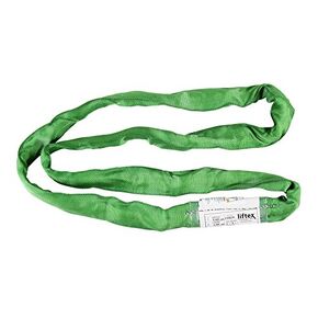 Liftex ENR2X4PD Endless Roundup Roundsling, 5300 lb. Vertical, 4200 lb. Choker, 10600 lb. Basket, 4', Green