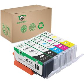 Compatible PGI-280XXL CLI-281XXL Ink Cartridges, Replacement for PGI 280 XXL CLI 281 XXL 5 Color Use with PIXMA TR8620 TR8520 TS9120 TR7520 TS6120 TS8120
