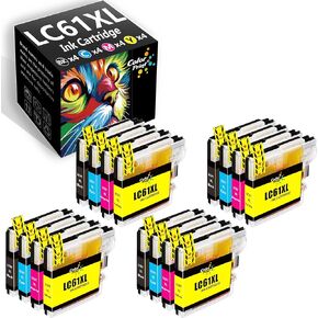 ColorPrint Compatible LC 61 Ink Cartridge Replacement for Brother LC61 XL LC-61 LC65 LC65XL for MFC-J615W MFC-5895CW MFC-290C MFC-5490CN MFC-790CW MFC-J630W MFC-490CW Printer (4BK,4C,4M,4Y,16-Pack)