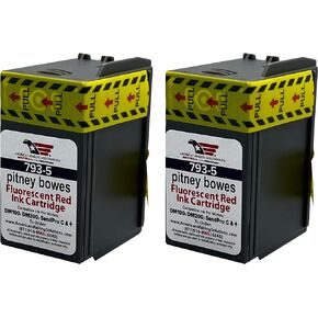 AMERICAN MAILING SOLUTIONS INC. | 2-Pack | PB 793-5 Replacement Red Fluorescent Ink Cartridge for Postage Meters DM100i, DM125i, DM150i, DM175i, DM200L, DM225, SendPro 300, C200, C300, C400, C425