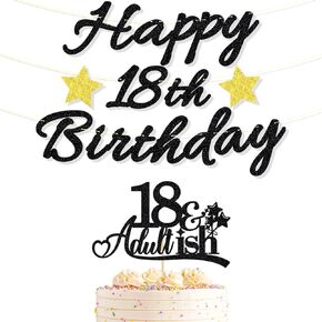 لافتة عيد الميلاد الثالث عشر اللامعة من Ushinemi باللون الأسود والذهبي السعيد، لافتة عيد ميلاد رسمية للمراهق 13 لوازم حفلات أعياد الميلاد