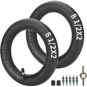 RUTU 2-Pack 8.5 inch Inner Tube 1.5/2mm Thick Scooter Tube Universal 8 1/2 x2 Inflated Tube Replacement for Gotrax GXL Hiboy S2 Xiaomi M365 Pro Pro2 1S MI3 Lite and 8.5 Inch Electric Scooters