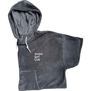 Cotton Microfiber Surf Poncho, Wetsuit Changing Towel Bath Robe with Hood and Pocket