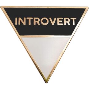 Stickeroonie Introvert Pin Enamel Lapel Pins Rose Gold Plated Pins For Backpacks Hat Pins Clothing Pins Jean Pins Enamel Pins For Jackets 1.4 Inches Trendy Mid Century Enamel Lapel Pin