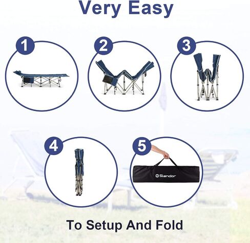 Slendor Camping Cot for Adults,500lbs Cot for Camping Portable Folding Camp Cots,Sleeping Cots for Camp Bed Office Outdoor Tent Beach with Pillow Carry Bag,1200D Double Layer Oxford in Saudi Arabia