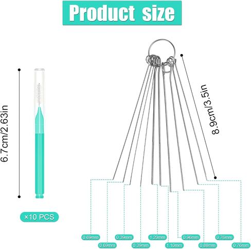 10pcs Shower Head Cleaners, Shower Nozzle Cleaning Brush with 10pcs Needle Picks Multifunctional Shower Head Cleaner Tool Small Holes Tiny Brush for Nozzle Gaps Household Bathroom in Saudi Arabia
