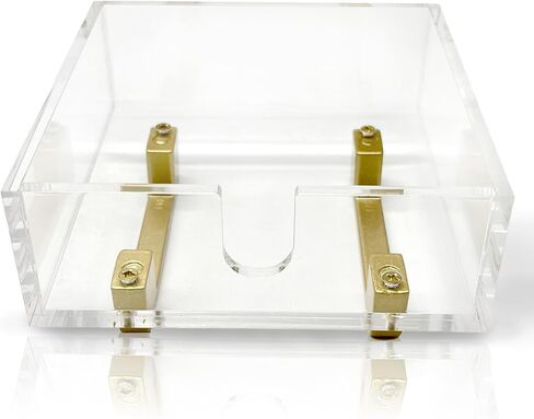 حامل مناديل كوكتيل أكريليك مصمم بدقة مقاس 5x5 بوصة لحامل مناديل البار - حامل مناديل موفر للمساحة وحامل مناديل مربع للطاولة - حامل مناديل كوكتيل للمناديل الورقية in Kuwait