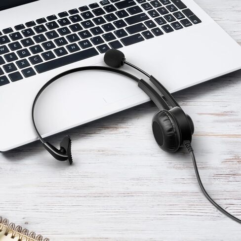 Wantek سماعة رأس USB مع ميكروفون لأجهزة الكمبيوتر المحمول، سماعة كمبيوتر سلكية مع إلغاء ضوضاء الميكروفون، التحكم في مستوى الصوت وكتم الصوت، مركز اتصال مكتب الأعمال SoftPhone، دردشة واضحة، راحة فائقة in Saudi Arabia