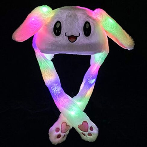 AIYUENCICI مضحك القطيفة قبعة الأرنب الأذن تتحرك القفز القبعات لطيف الأرنب قبعة قبعة للنساء الفتيات تأثيري حزب عطلة in Kuwait