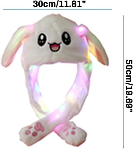 AIYUENCICI مضحك القطيفة قبعة الأرنب الأذن تتحرك القفز القبعات لطيف الأرنب قبعة قبعة للنساء الفتيات تأثيري حزب عطلة in Kuwait