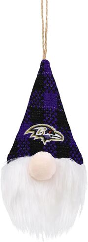 FOCO NFL Unisex-Adult NFL Team Logo Holiday Plaid Hat Plush Gnome Tree Ornament in Saudi Arabia