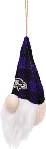 FOCO NFL Unisex-Adult NFL Team Logo Holiday Plaid Hat Plush Gnome Tree Ornament in Saudi Arabia