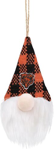 FOCO NFL Unisex-Adult NFL Team Logo Holiday Plaid Hat Plush Gnome Tree Ornament in Saudi Arabia