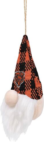 FOCO NFL Unisex-Adult NFL Team Logo Holiday Plaid Hat Plush Gnome Tree Ornament in Saudi Arabia