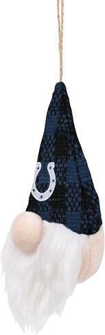 FOCO NFL Unisex-Adult NFL Team Logo Holiday Plaid Hat Plush Gnome Tree Ornament in Saudi Arabia